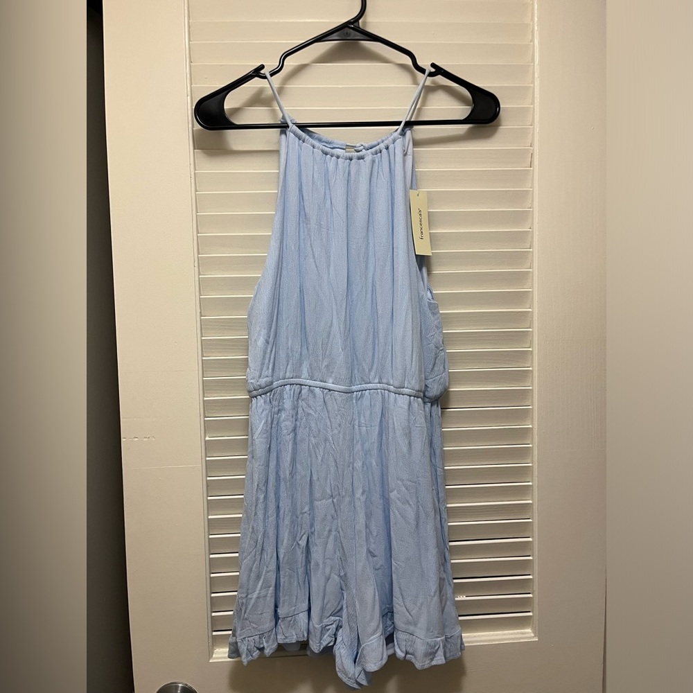 Francesca’s Light Blue Halter Romper NWT